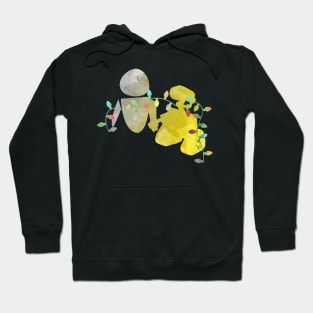 Robots at Christmas Inspired Silhouette Hoodie